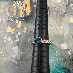 Soufeel Turquoise & Clear gem ring size 7 | N